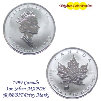1999 1oz Silver Maple - RABBIT Privy